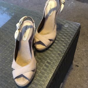 Ciao Bella Nude Wedge Heels - Size 8